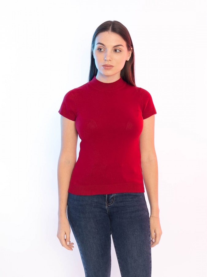 Кофта американка  0128 freesize бордовый