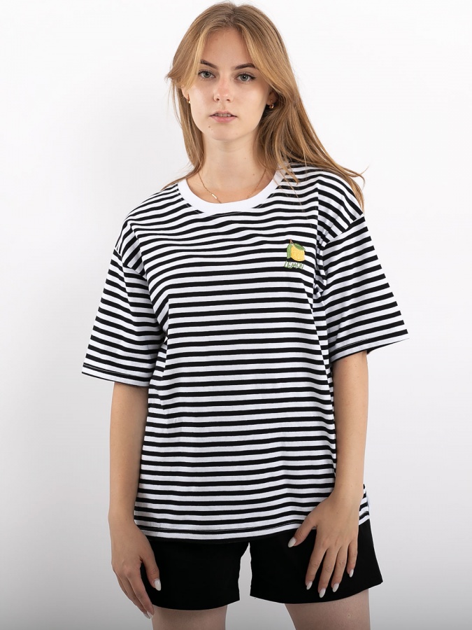 T-shirt strip 21950 qora anaki