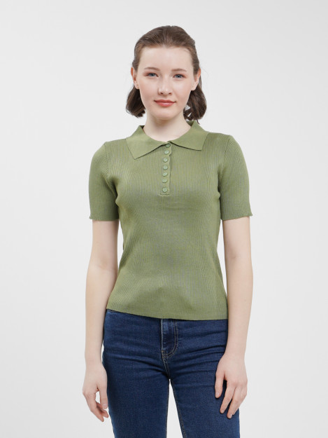 Qisqa yengli Polo kofta 23807 freesize xaki anaki