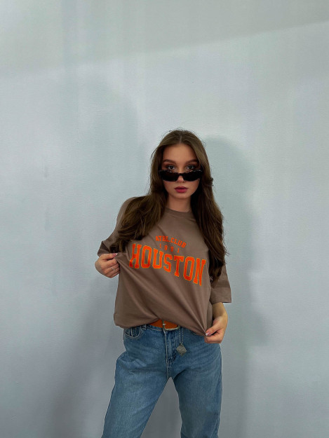 Футболка houston 8301 freesize коричневый