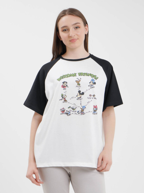 Футболка 9813 freesize friends белый