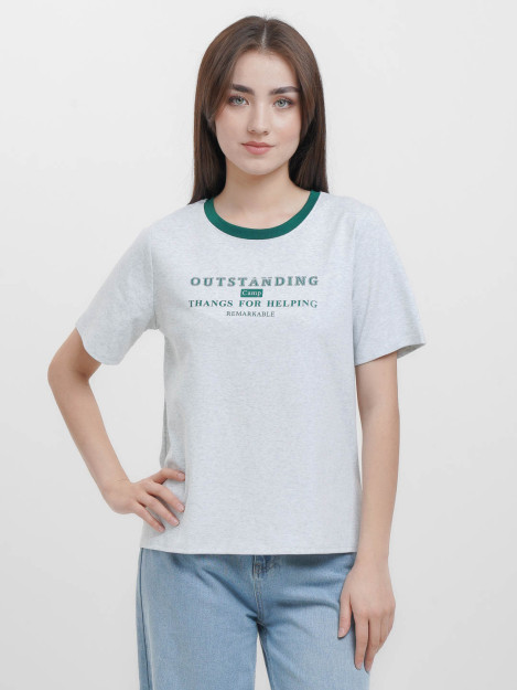 Футболка 3971 freesize outstanding серый