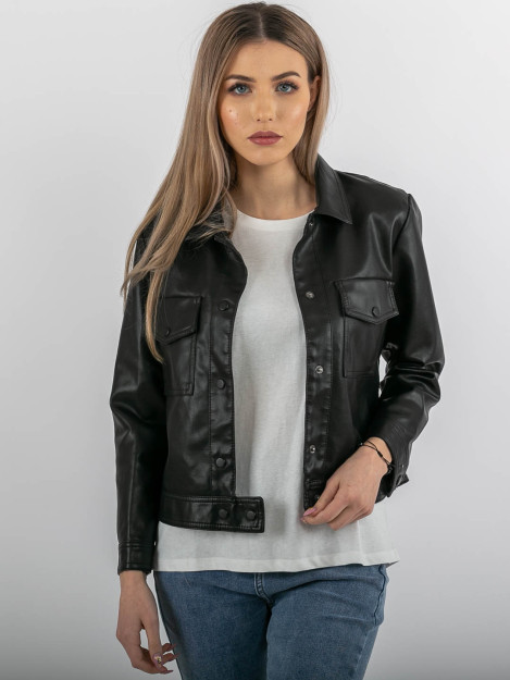 Куртка эко кожа  2208 S черный