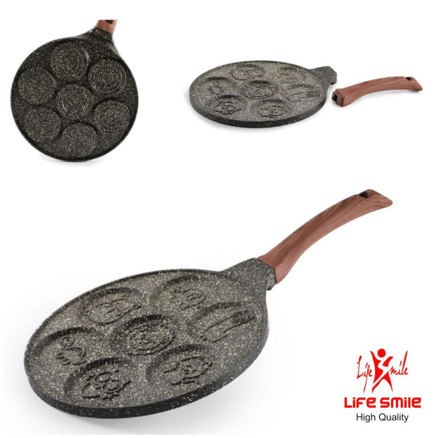 Life Smile yopishmaydigan vafli pancake Pan 26 sm hayvonlar 43144 gipermag43144