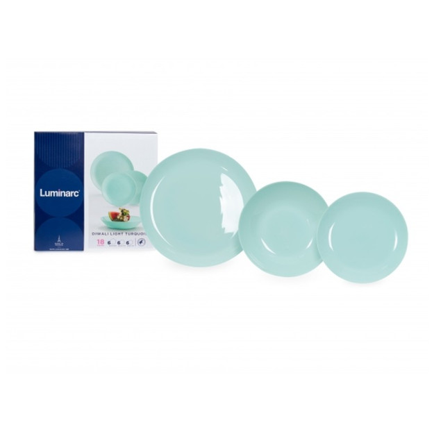 Набор тарелок DIWALI LIGHT TURQUOISE TABLE SET 18P P2963 17778