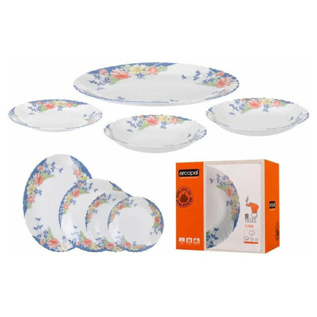 Набор тарелок ARCOPAL FLORINE 19PC L7786 17680