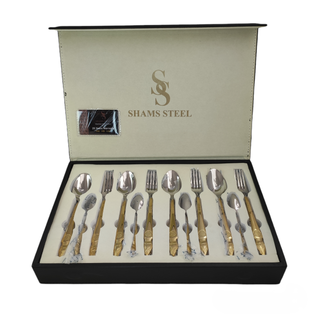 "SHAMS STEEL" qoshiqlari to'plami 36 pcs D073G 62125 gipermag62125