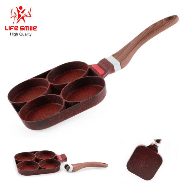 Life Smile 18 sm yopishmaydigan 4 qismli krep Pan LIFEP5FRY18S-B 43183 gipermag43183