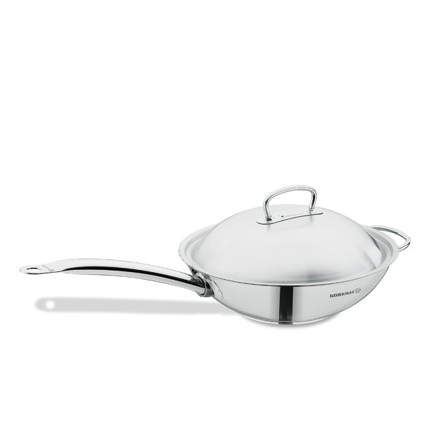 Korkmaz 32x9 (Satin) korroziyaga chidamli po'latdan yasalgan qo'shimcha tutqichli Pan wok a2796 Proline 11528 gipermag11528