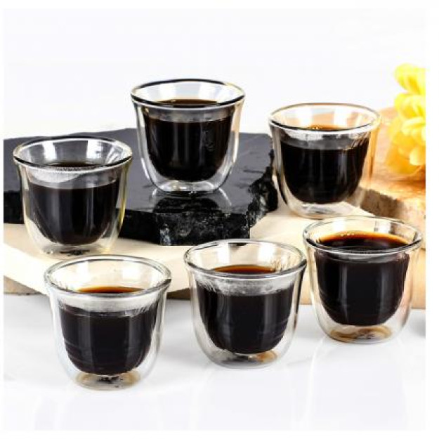 Ikki devorli shisha Cawa stakanlari 6pcs Life smile GP9 42086 gipermag42086