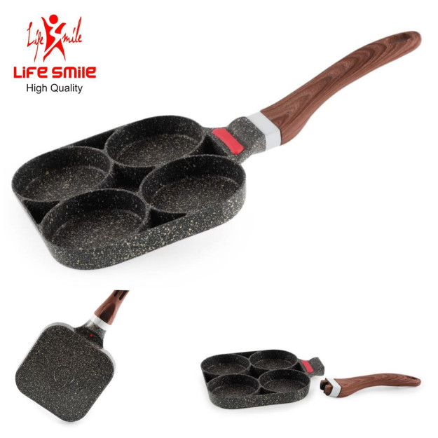 Life Smile 18 sm yopishmaydigan 4 qismli LIFEP5FRY18S-a 43177 pancake Pan gipermag43177
