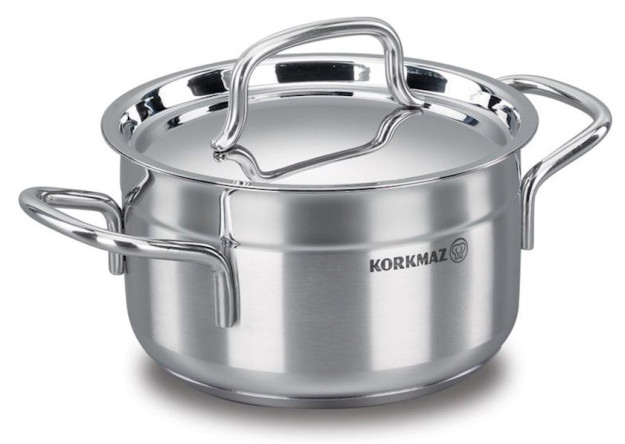 Korkmaz korroziyaga chidamli po'latdan yasalgan idish 16x9 sm / 1.8 l A1016 Alfa 11587 gipermag11587