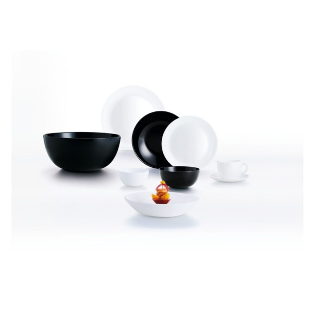 Набор столовой посуды DIWALI BLACK & WHITE TABLE SET 44P P4678 17748