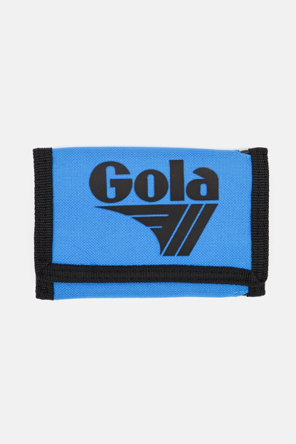 Velcro brendi logotipi erkaklar hamyoni, 10v x 14l x 2w sm, ko'k / qora