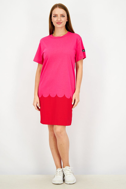 Женская спортивная одежда, облегающее платье-рубашка Marimekko, цвет фуксии