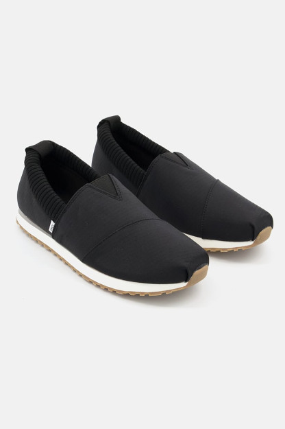 Alpargata Resident erkaklar uchun oddiy slip-on poyabzal, qora