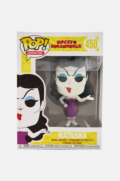 Natasha Pop Rokki va Bullwinkle figurasi, oq kombinatsiya