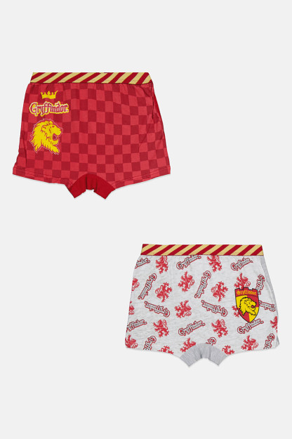 Шорты-боксеры Kids Boy 2 Pack с графическим рисунком, Красный/серый