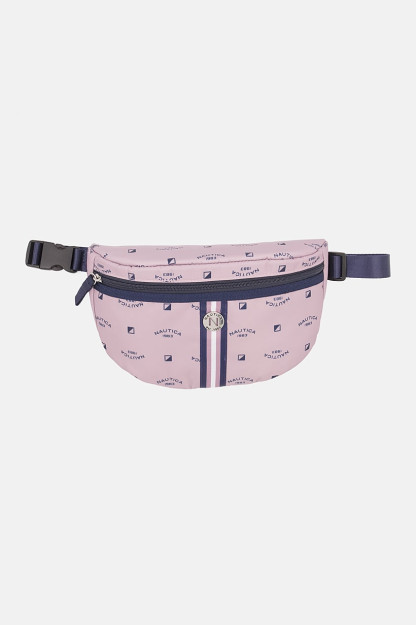 Ayollar brendi logotipi bel sumkasi, 17v X 26l x 9,5w sm, Lilac pushti