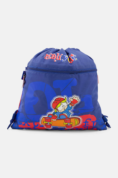 O'g'il bolalar uchun bosma bolalar sumkasi, 33 L x 1 W x 35 H sm, ko'k