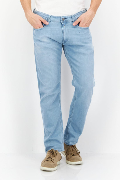Erkaklar uchun cho'zilgan Denim qulay kir yuvish moslamasi, ochiq ko'k