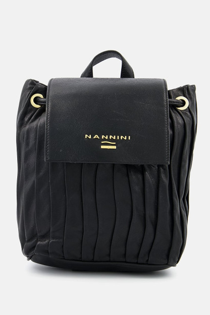 Brend logotipi zanjiridagi ayollar ryukzaklari, 25v x 18.5 L x 10W sm, qora