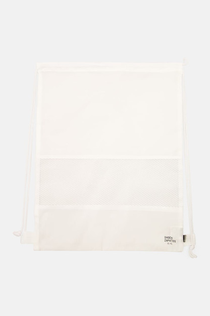 Erkaklar uchun teksturali poyabzal sumkasi, 44V x 35l x 1w sm, oq