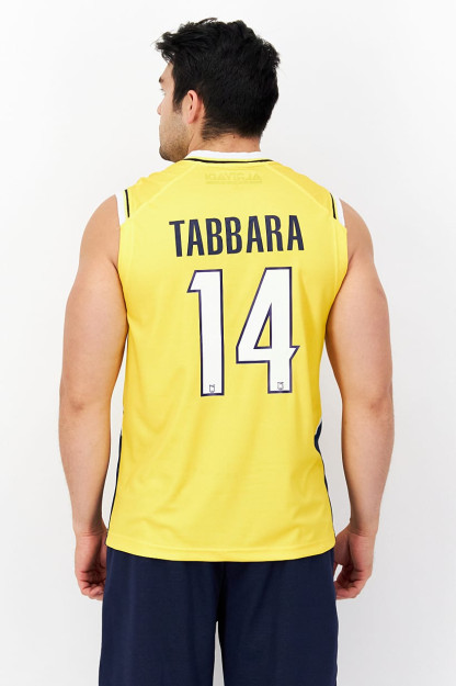 TABBARA 14 FIBA yengsiz erkaklar sport formasi, sariq