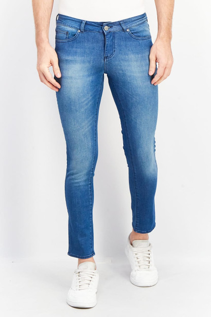 Erkaklar jinsi shimlari yuvilishi mumkin bo'lgan oddiy kesilgan cho'ziluvchan Denim, Tramp