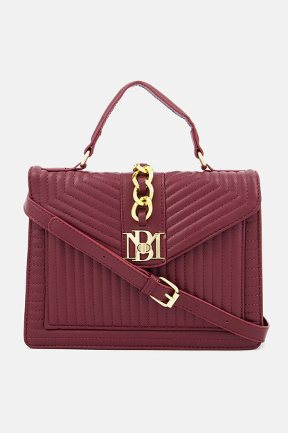 Old tomonida brend logotipi, 26l X 8w x 19h sm, olxo'ri rangidagi ayollar uchun elkama-sumka
