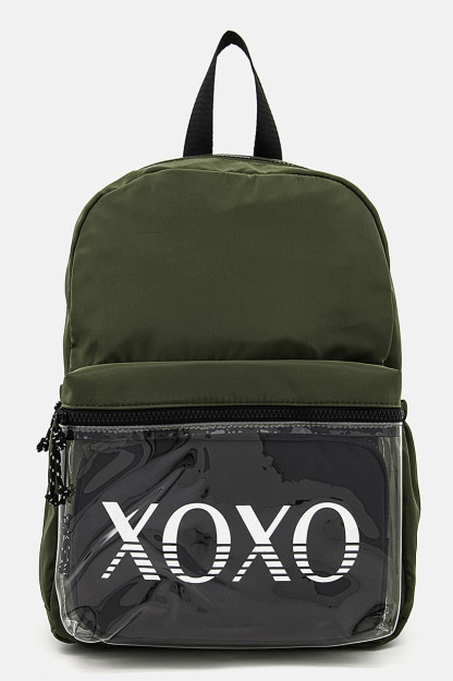 Xoxo ayollar uchun tekis rangli ryukzak, 35v x 28l x 12W sm, zaytun