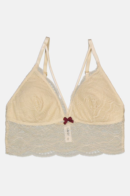 Yengil astarli, bej rangdagi ayollar uchun teksturali bralette