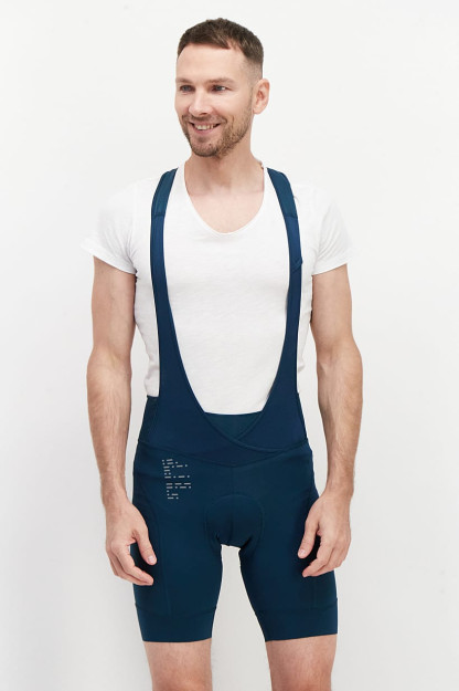 Мужская спортивная одежда, велосипедные шорты Fit Parley Bib, темно-зеленый