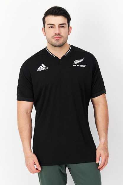 Fit Rugby Training Jersey erkaklar uchun sport kiyimlari, qora / oq