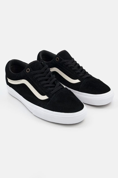 Old Skool erkaklar uchun dantelli etiklar, qora / oq