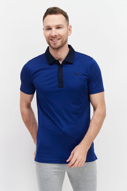 Fit Training erkaklar sport Polo ko'ylak, to'q ko'k