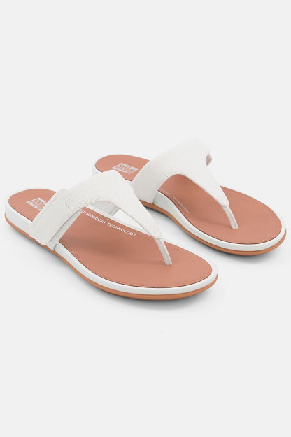 Ayollar uchun sozlanishi paypoqli kanvas sandallar, oq