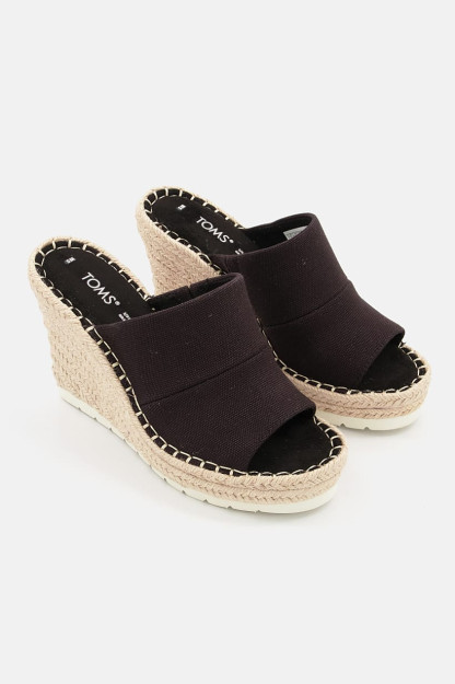 Monica ayollar takozli slip-ons, qora / jigarrang