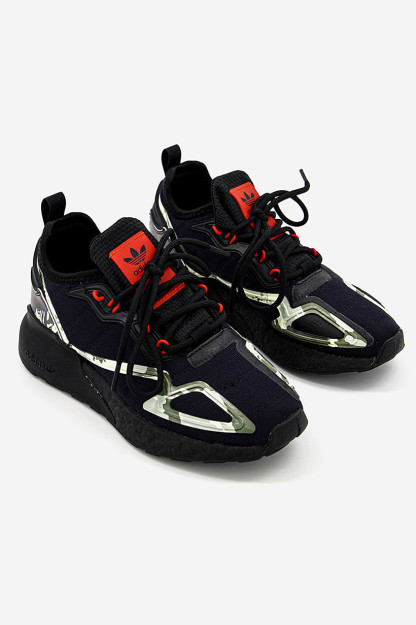 Кроссовки Kids Boy Zx 2K Boost на шнуровке, Черный комбинированный