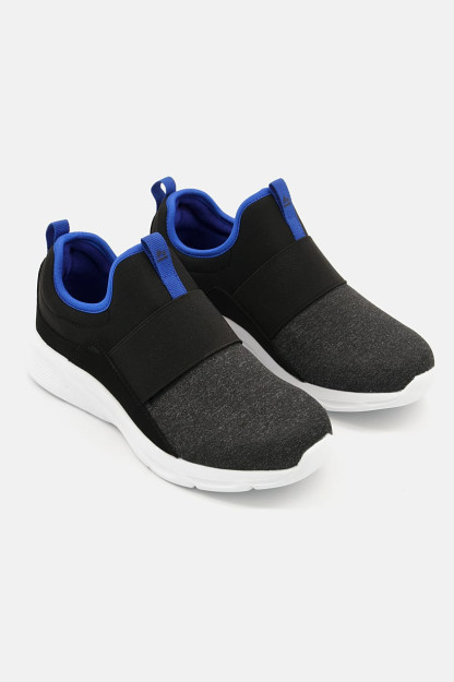 Bolalar sport poyabzali-Qizlar uchun slip-on, qora / ko'k