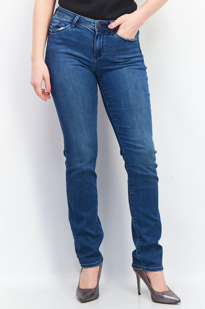 Moviy denimdan tikilgan ayollar yuviladigan elastik jinsi shimlar