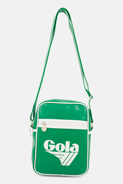 Brend logotipi tushirilgan erkaklar uchun elkama-sumka, 21 X L 26 X H 8 X W sm, yashil