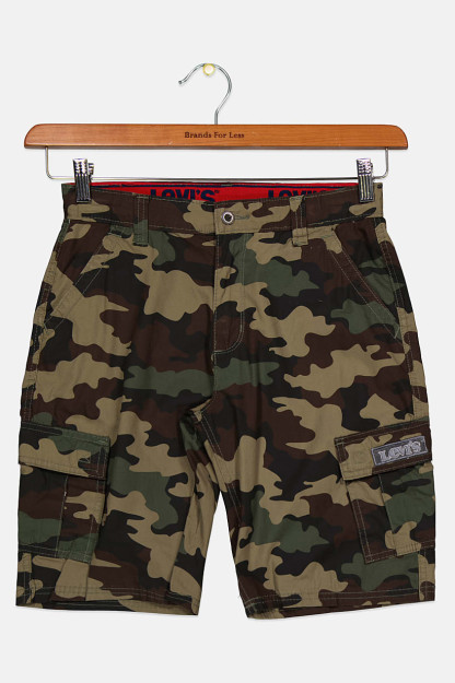 Qisqa kombinezon-Kids Boy Camoflauge yuk mashinasi, yashil