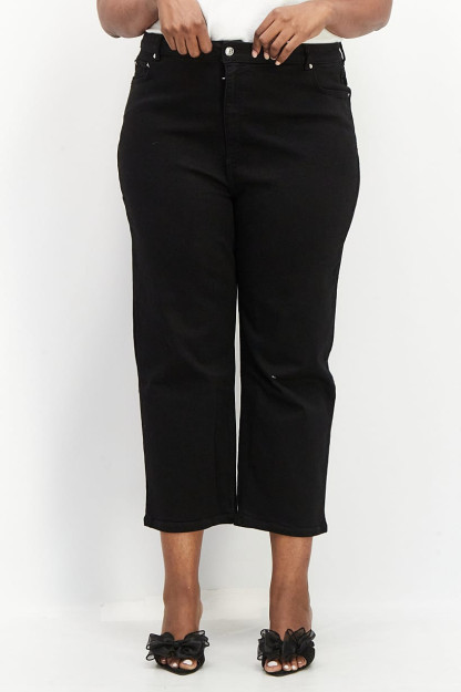 Curve FIt ayollar uchun tekis jinsi shimlar, qora