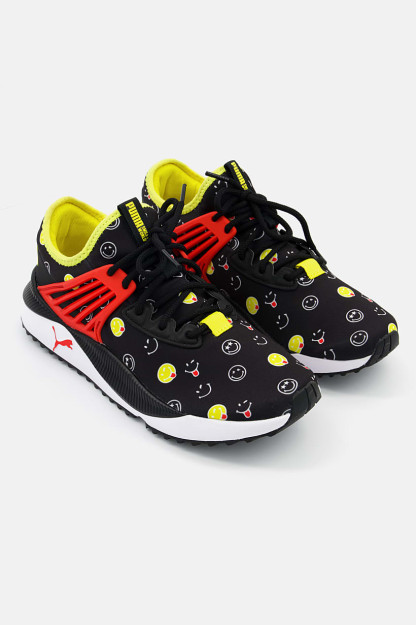 Спортивная обувь Kids Girl Pacer Future Smileyworld на шнуровке, комбинированная черно-желтая