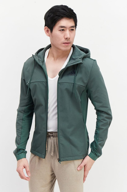 Fit Outdoor Track Jacket erkaklar sport ko'ylagi, yashil
