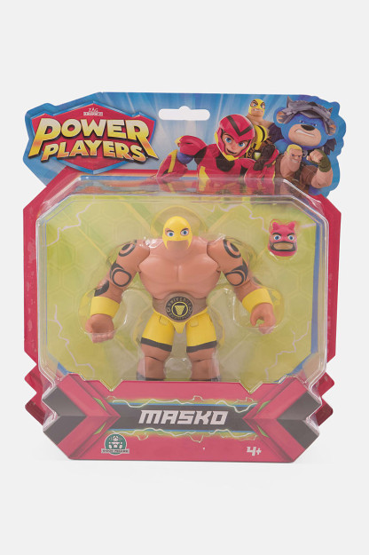 Power Players super Stretch Masko haykalchasi, jigarrang / sariq / qora