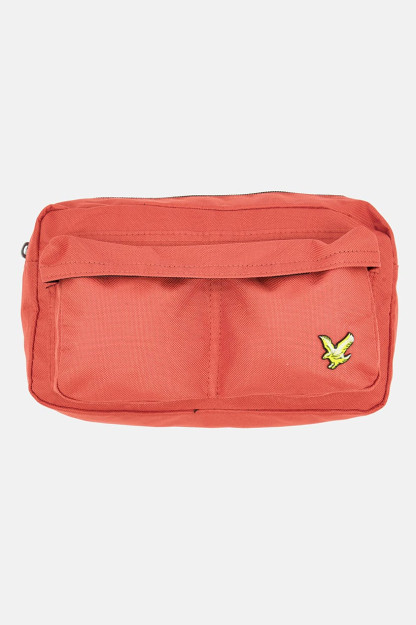 Erkaklar brendi logotipi bel sumkasi, 14v x 25l x 7.5 W sm, zang