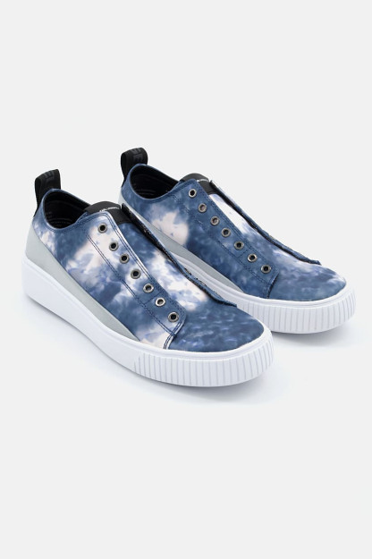 Tie-Dye erkaklar uchun kundalik dantelli krossovkalar, ko'k kombinatsiya