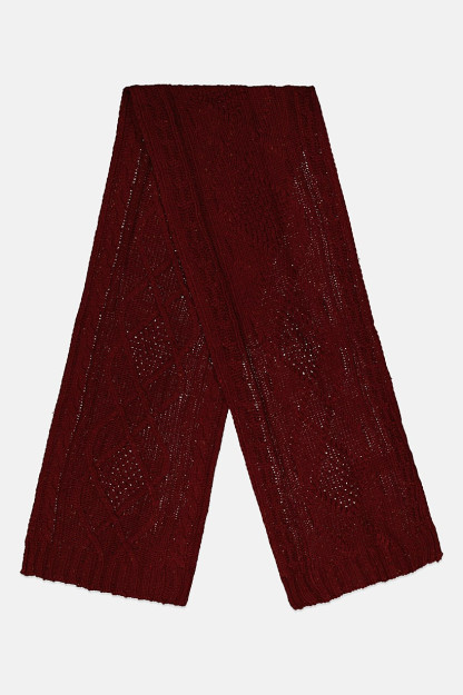 Erkaklar uchun teksturali sharflar 180 x 32 sm, Maroon